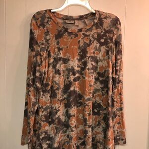 Stylish Tie-Dye Long Sleeve Top